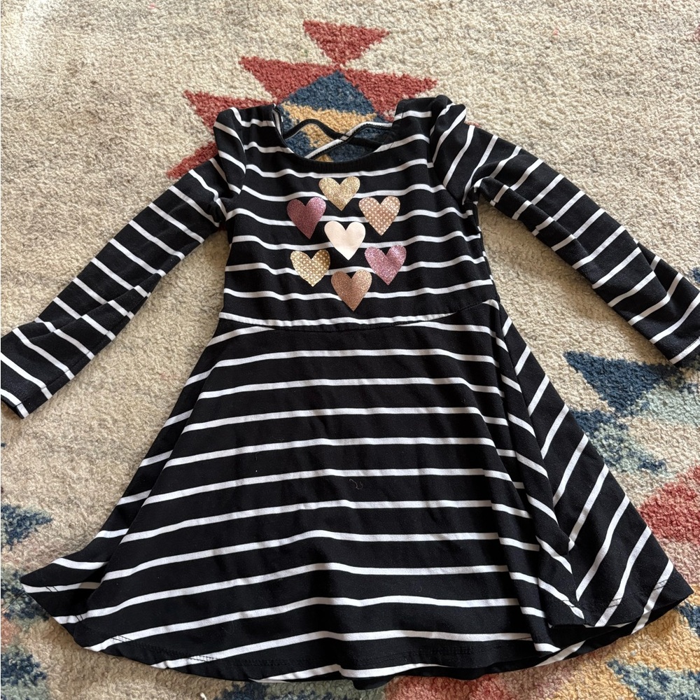 Epic Threads Striped Dress with Heart Accents